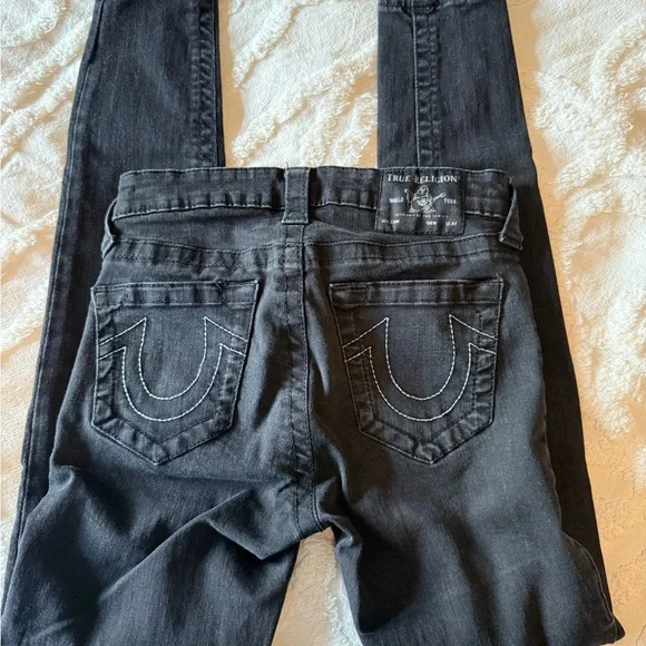 True Religion Halle Mid Rise Super Skinny Black Jeans - Picture 10 of 12